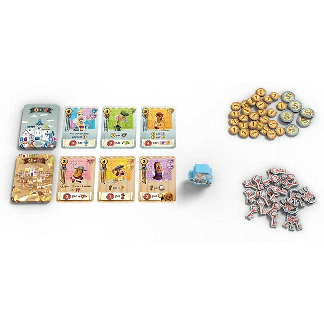 Château Combo : Un royaume de stratégie Cartes du jeu Château Combo alignées sur une table