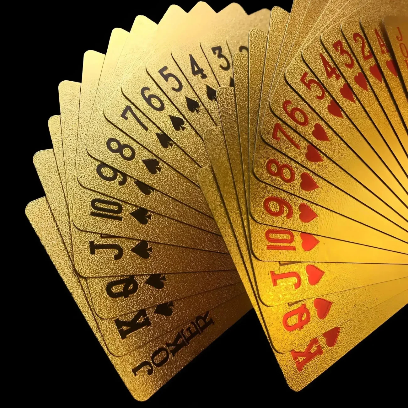 Jeu de 55 cartes dorées